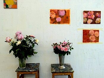 Rosen in der Vase und gemalt