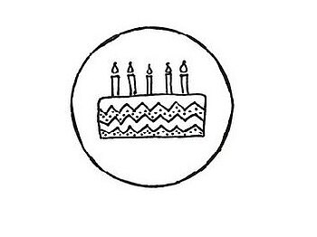 Logo mit einem Kuchen