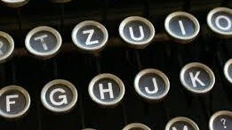 Die Tastatur einer Schreibmaschine