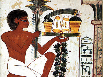 Foto einer Zeichnung eines Pharaos
