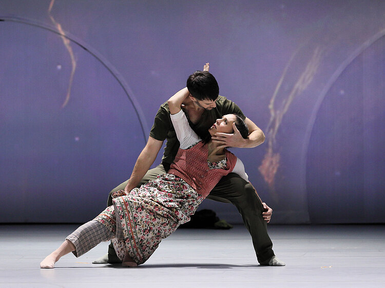 Foto aus der Ballettproduktion Peer Gynt. Pas de Deux mit Peer und Solveigh
