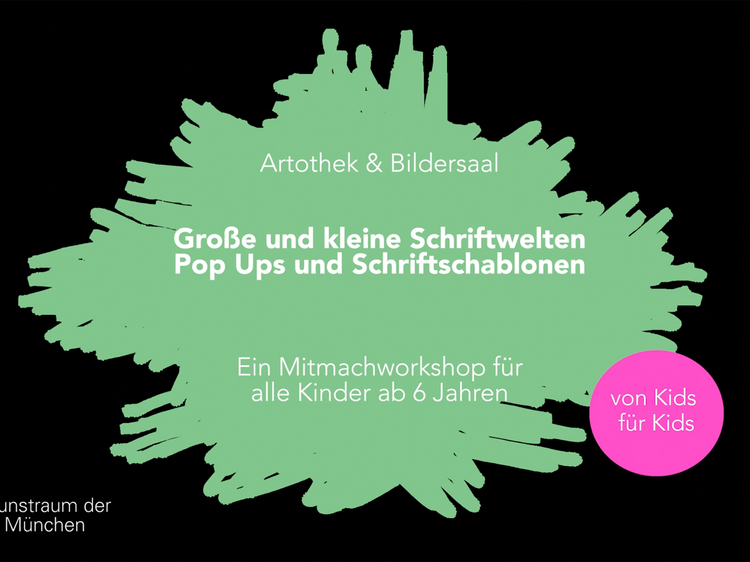 Logo Balken "Popups und Schriftschablonen" Kinder Workshop