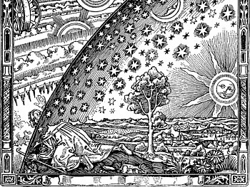 Camille Flammarion: L'Atmosphere Météorologie Populaire  auch Wanderer am Weltenrand oder im Französischen au pèlerin („auf Pilgerschaft“) genannt.