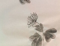 Chrysanthemenblätter - Übungsblatt einer Teilnehmerin