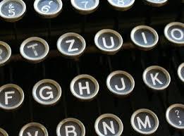 Die Tastatur einer Schreibmaschine  